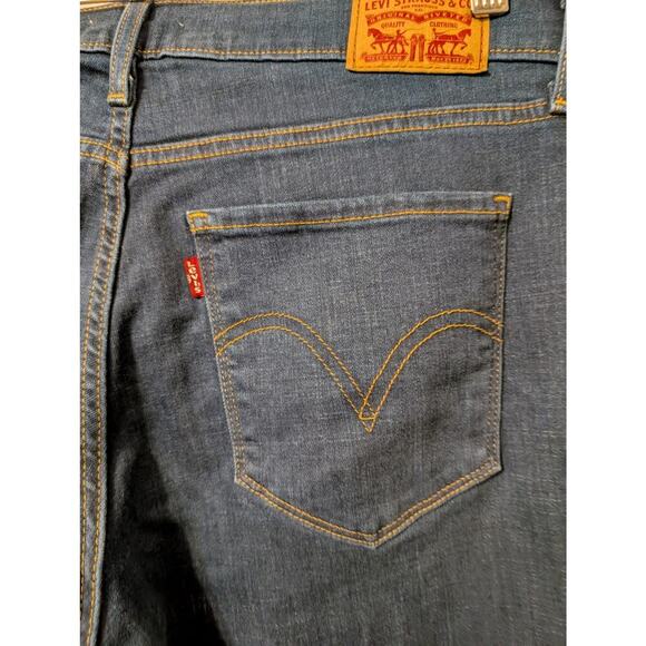 Levis Womens Dark Wash Classic Bootcut Denim Jeans Size 10 Casual Blue - Picture 6 of 11